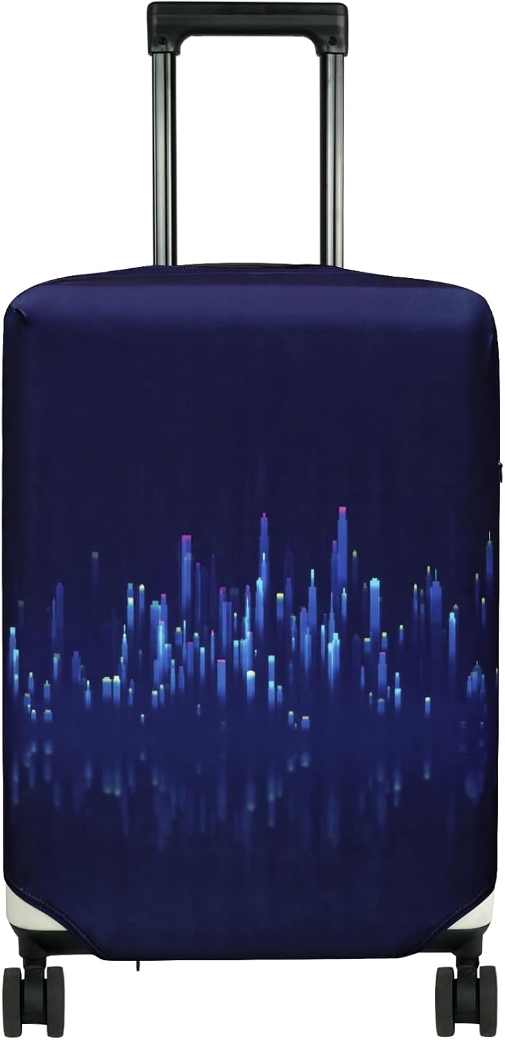 HYPER VENTURE Washable Luggage Cover - Fashion Suitcase Protector Fits 18-22 Inch Luggage (Nightscape, S)