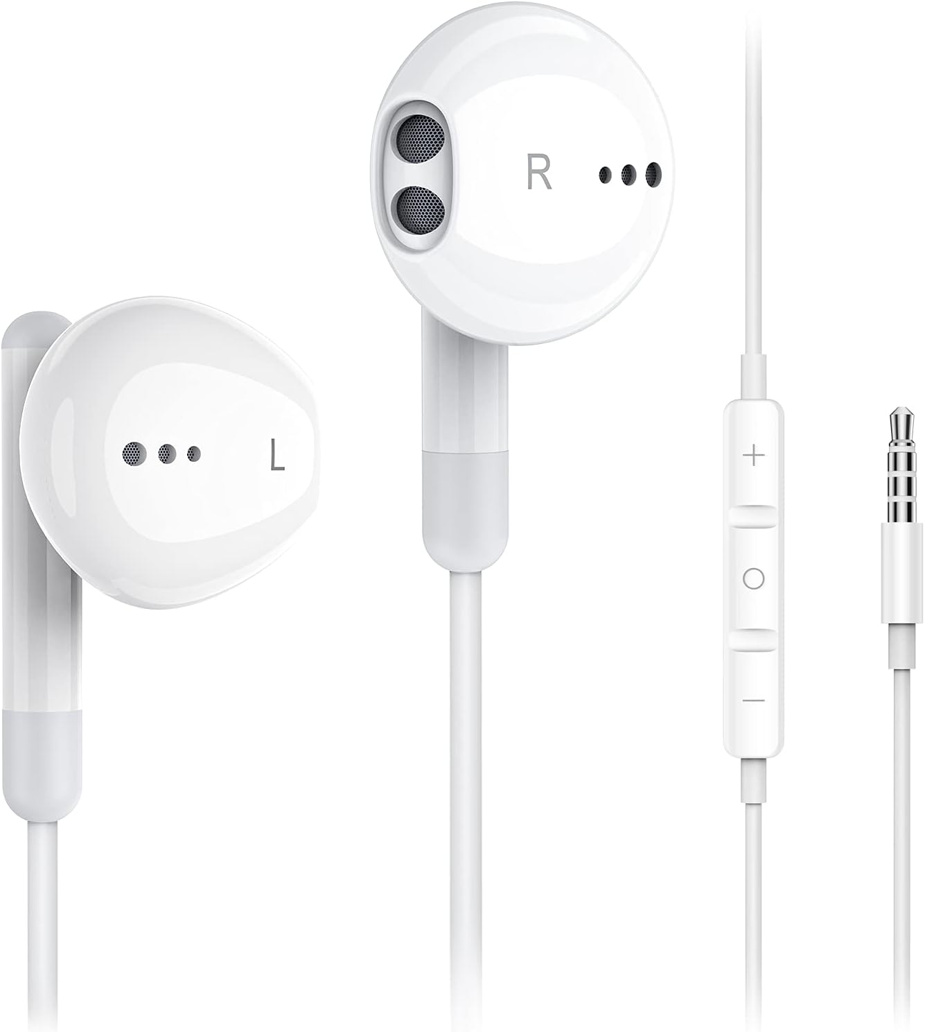 Wired Earbuds with Microphone, Wired Earphones in Ear Headphones HiFi Stereo, Powerful Bass and Crystal Clear Audio, Compatible with iPhone, iPad, Android, Computer Most with 3.5mm Jack