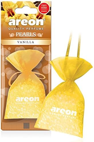 Areon Pearls Car Air Vanilla aroma Fresheners Quality Perfume Home Office Scent (Pack of 3)