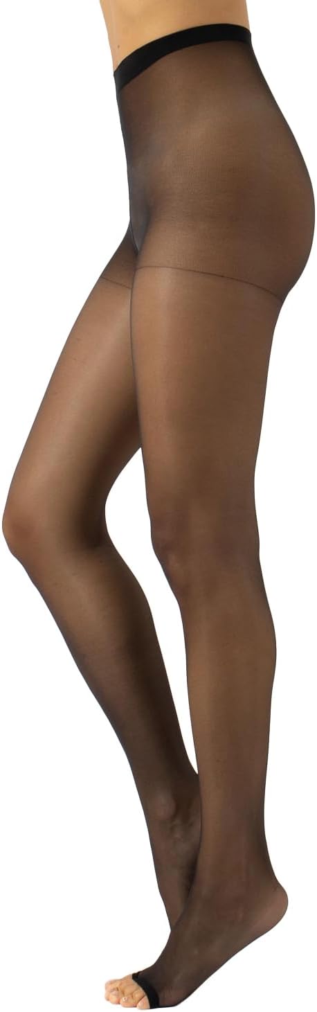 CALZITALY Toeless Pantyhose Sheer Tights, Open Toe stockings with Cooling Effect
