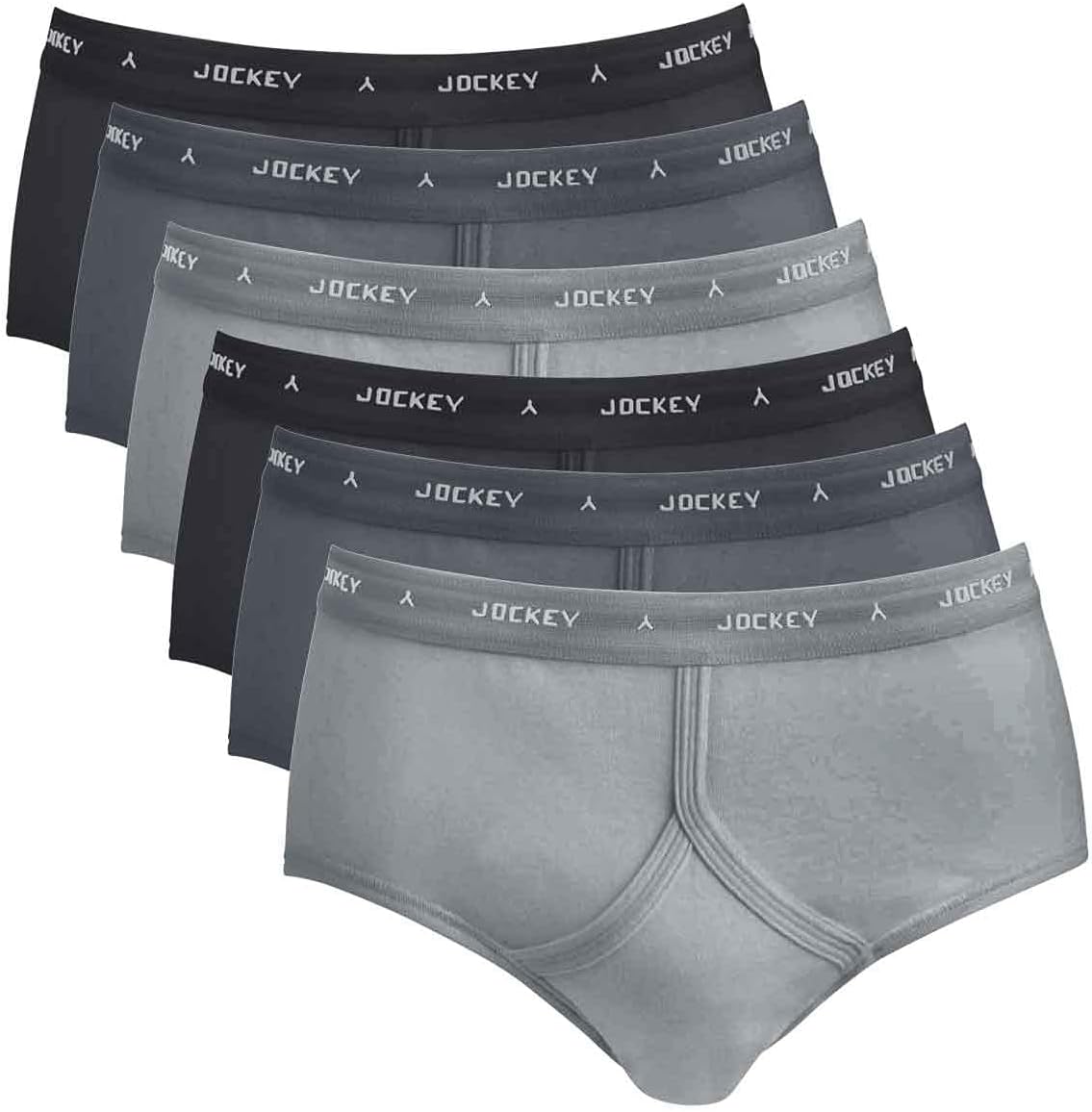 Men's Jockey Y-Front Cotton Briefs Multi Pack Of 6 Underwear