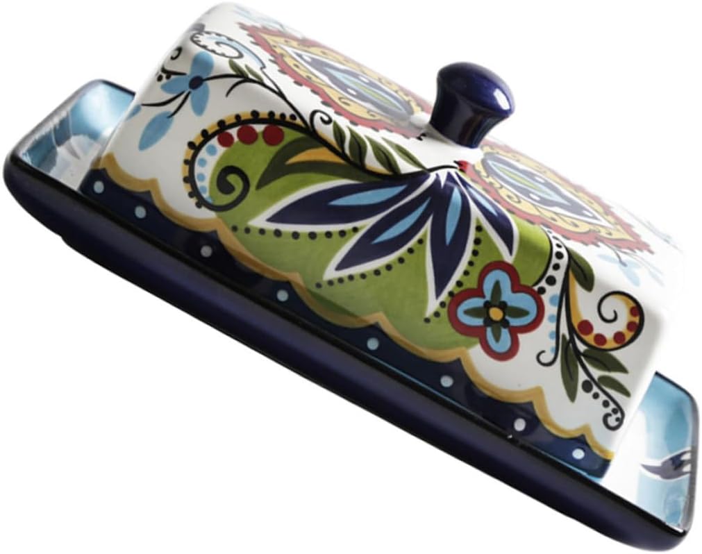 DECHOUS Ceramic Butter Box Cutlery Kerrygold Butter Keeper Food Serving Dish Pastry Tray Dishwasher Safe