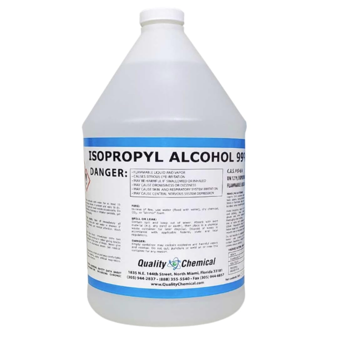 Quality Chemical - Super Premium - 99.9% Pure Isopropyl Alcohol (IPA) - Made in The USA - 128 Fl Oz Bottle - Concentrated Isopropyl Alcohol