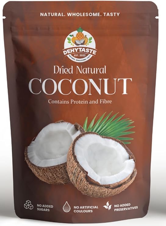 Premium Dried Tropical Coconut. Snack. Healthy Snack.