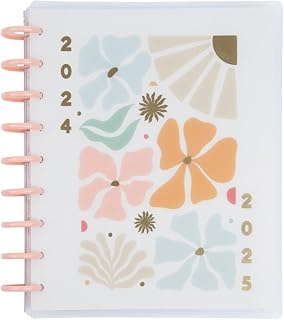 Happy Planner Disc Bound Mid-Year 12 Month Dashboard Planner, Academic Planner July 2024-June 2025, Classic Size Planner for School, Desert Thistle, 72 Pages, 12 Dividers, 2 Sticker Sheets, 7" x 9 3/4"