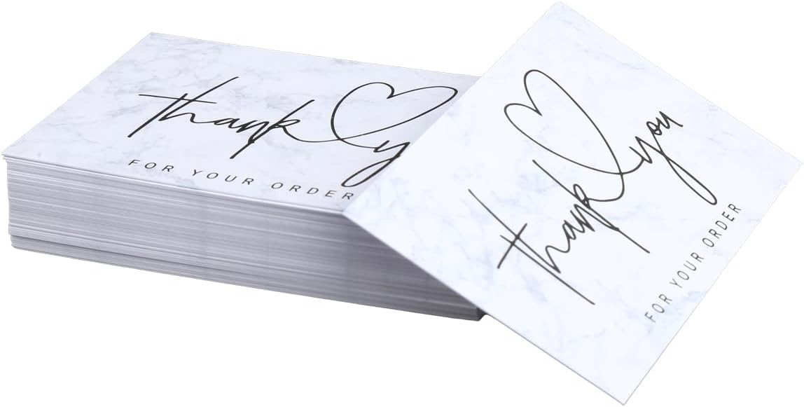 Tabanzhe Thank You Cards-50 Pack Business Order Cards Small Customer Thank You Cards Watercolor Designs Blank Inside Appreciation Gift Greeting Cards for Business Customer Store Men Women