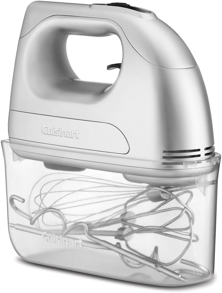 Cuisinart Power Advantage 7-Speed Hand Mixer | Balloon Whisk | Dough hooks | Stainless steel beaters | 7 Speeds | 200W motor | Snap on storage case | Electric hand mix for all your kitchen tasks