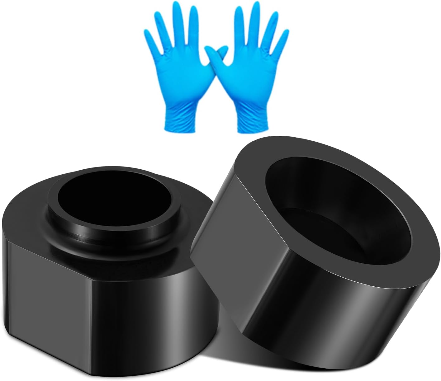 BDFHYK 2" Front leveling kit fit Compatible 1984-2001 Jeep Cherokee (XJ), 1997-2006 Wrangler (TJ), 1993-1998 Grand Cherokee (ZJ) - Suspension Strut Upper Top Aluminum Black Spacers