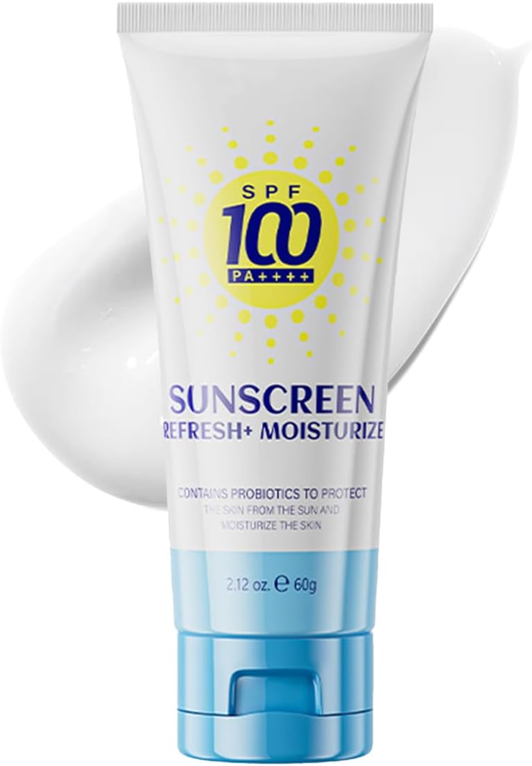 SPF 100 Sunscreen - Factor 100 Sun Cream- UVB/UVA Protetion Face Sunscreen- Spf Facial Moisturiser anti Wrinkle Prevent Sunburn&Taning - Face Cream With Spf Containing Probiotics To Protect - 60G
