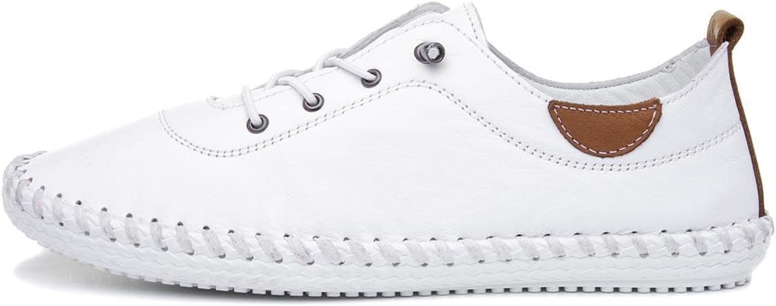 Lunar St Ives Leather Plimsoll