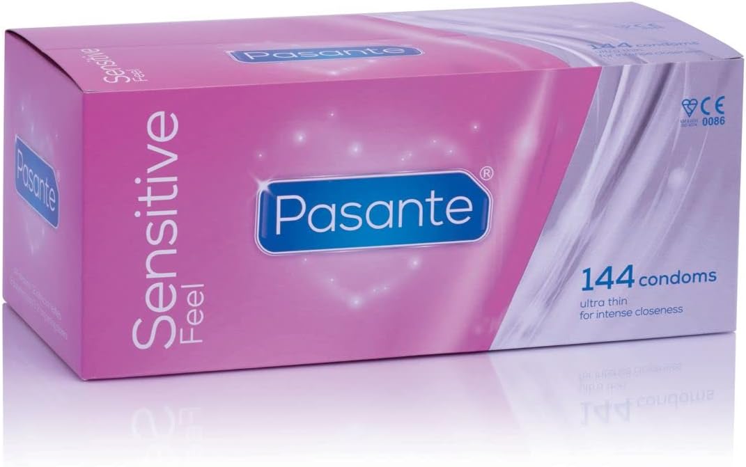 Pasante Sensitive (Feel) Condoms - Pack of 144 (Contains Latex)