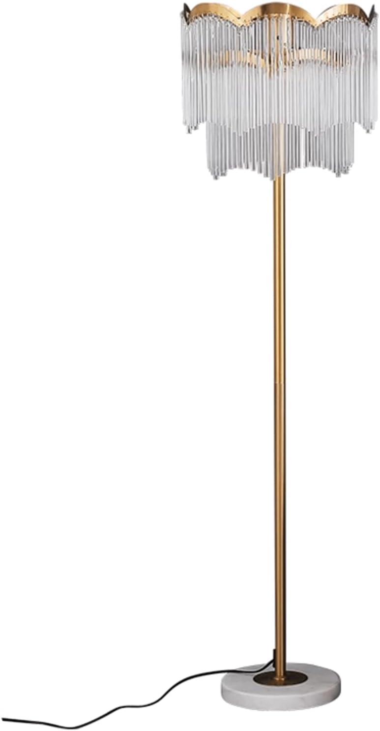 MRNVOGUN Crystal Standing Lamp Standing Lamp Tall with Marble Base Elegant Floor Lamp Standing Light for Indoor Decor Office Standing Lamp