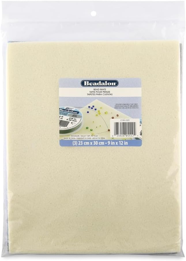 Beadalon 218H-020 Bead Mats, 3/Pkg, 9-Inch by 12-Inch