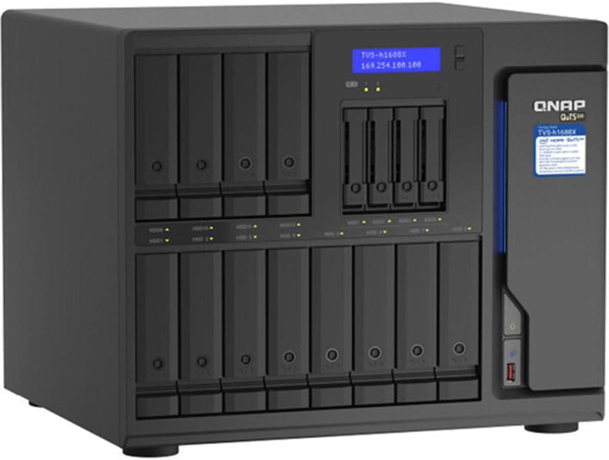 QNAP TVS-h1688X-W1250-32G High-speed media NAS with Intel® Xeon® W-1250 CPU and Two 10GbE Ports