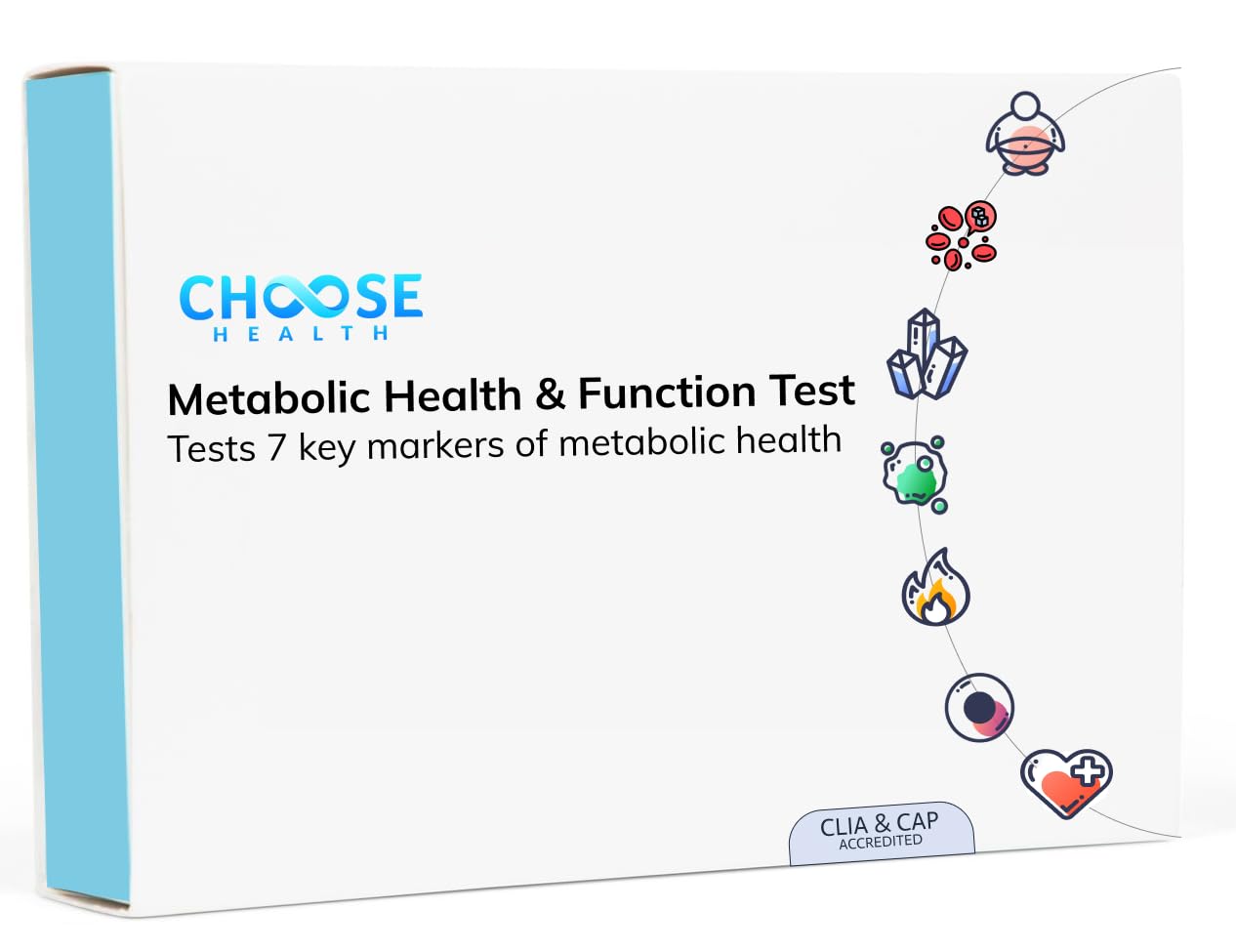 7-in-1 Metabolic Health Test | Cholesterol, Average Blood Sugars, Insulin Resistance And Many More | At-Home Test Kit | Not avail in NY, RI