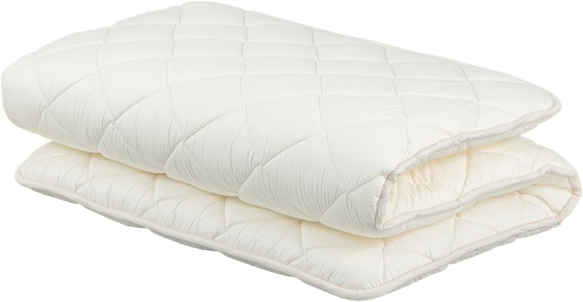 FULI Japanese Futon, Twin XL Size, White - Foldable Shikibuton Floor Bed - Medium Firm Quilted Cotton Sleeping Pad, Portable Roll-Up Japanese Floor Bed for Guests & Small Spaces