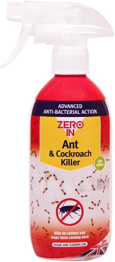 Zero In ZER958 Anti-Bacterial Ant & Cockroach Killer, 500ML