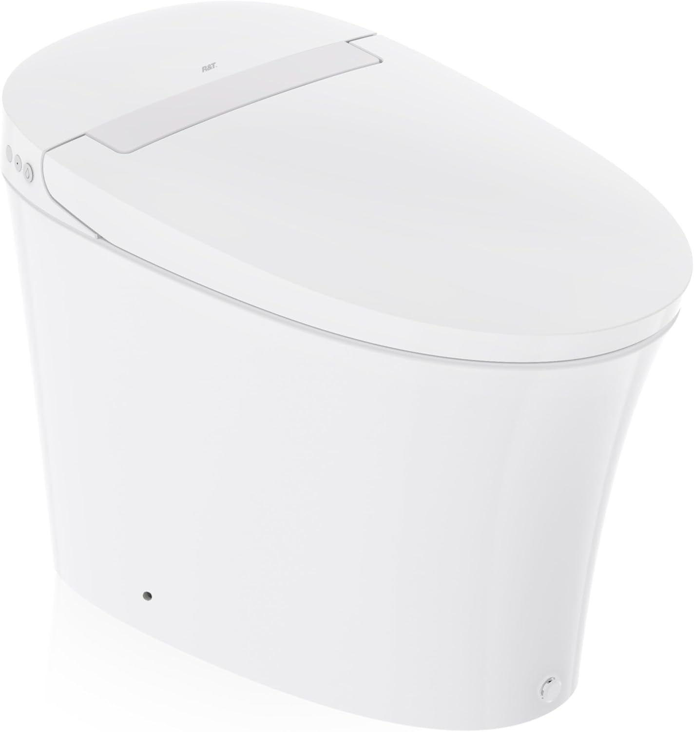 R&T Tankless Smart Toilet Touchless Auto Flush 1.28-GPF Battery-Operated One-Piece HET Intelligent Toilet for Bathroom