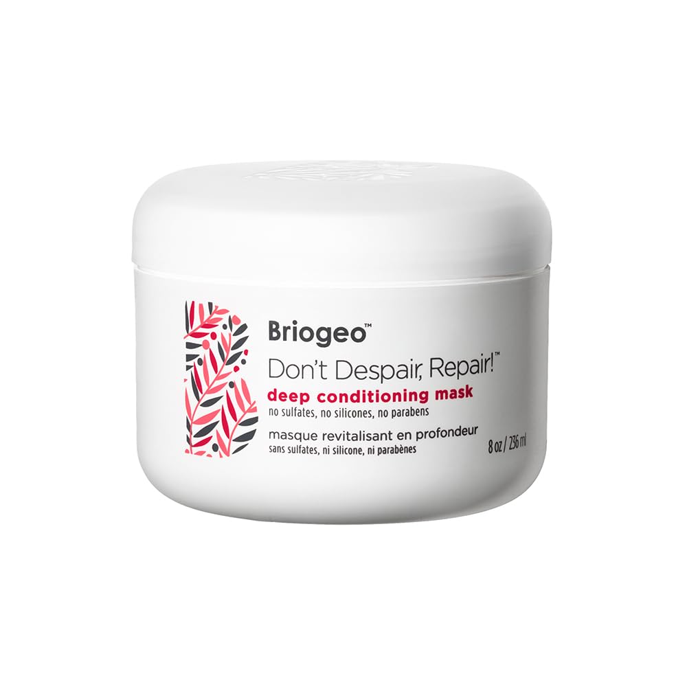 Briogeo Don't Despair, Repair! Deep Conditioning Mask, Deep Conditioner for Dry Damaged or Color Treated Hair, Prevent Future Breakage, Protein Mask for Stronger hair, Vegan, Cruelty-Free