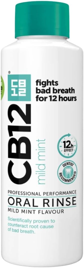 CB12, Mouthwash, Clear, Mild Mint Menthol, 250 ml