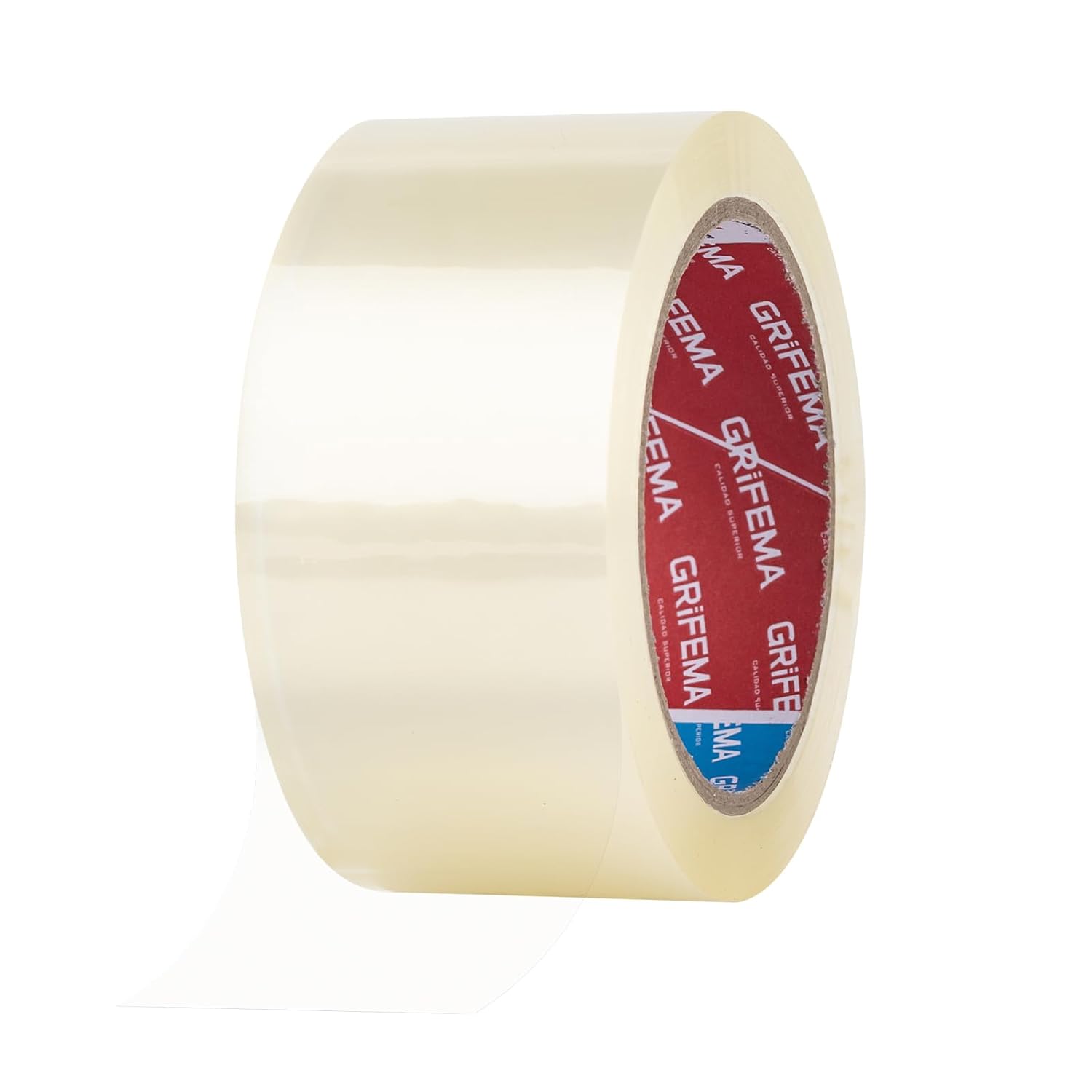 GRIFEMA GA4003-1 Heavy Duty Parcel Tape - Clear Low Noise, Strong Adhesive (5cm x 66m) - Industrial Packing Tape for Boxes & Moving House