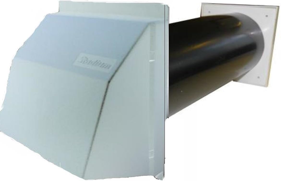 Stadium BM418W 5" Anti Draft Black Hole Vent (White Cowl)