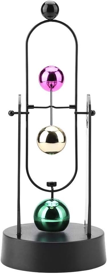 Hztyyier 10x27CM Perpetual Motion Swinging Art Electronic Shake Wiggle Device Swinging Balance Balls Physics Science Desk Decor