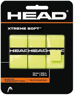 Head Xtreme Soft Racquet Overgrip Tennis Racket Grip Tape 3 Pack White, White, Pack US