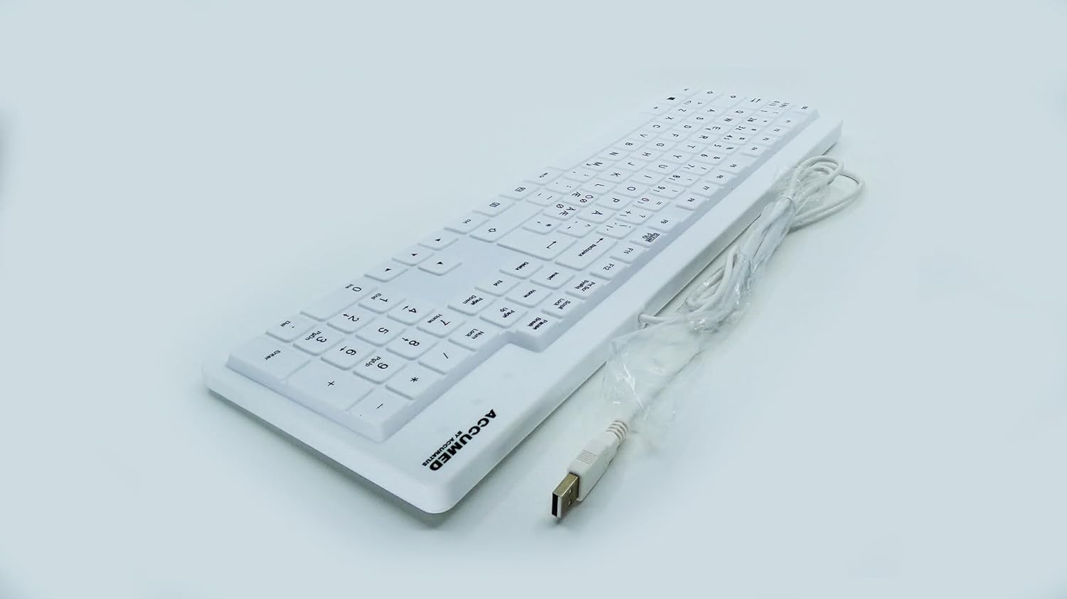 AccuMed Accuratus Value - USB 105 Key Sealed Washable IP68 Medical/Clinical Keyboard - Nordic