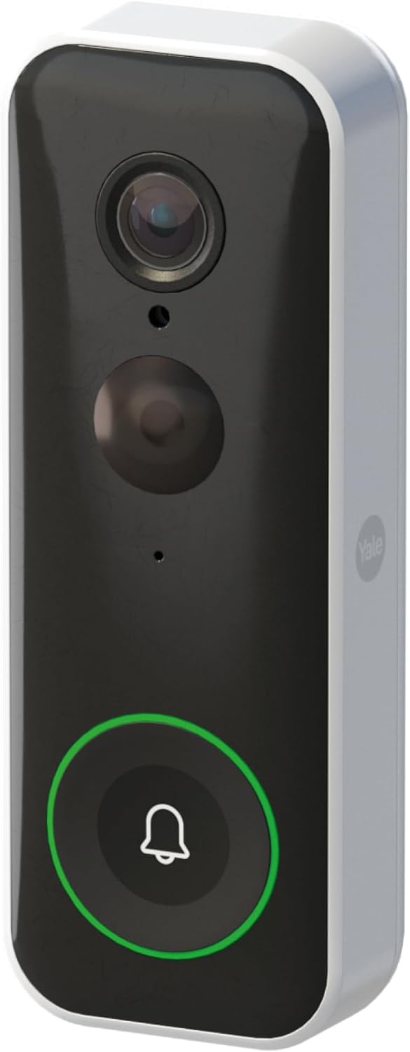 Yale - Smart Video Doorbell [NO SUBSCRIPTION REQUIRED] Full HD Live View & Two-Way Audio - Motion Recordings - Customisable Privacy Zones - Night Vision - Real-Time Call - Works with the Yale Home app