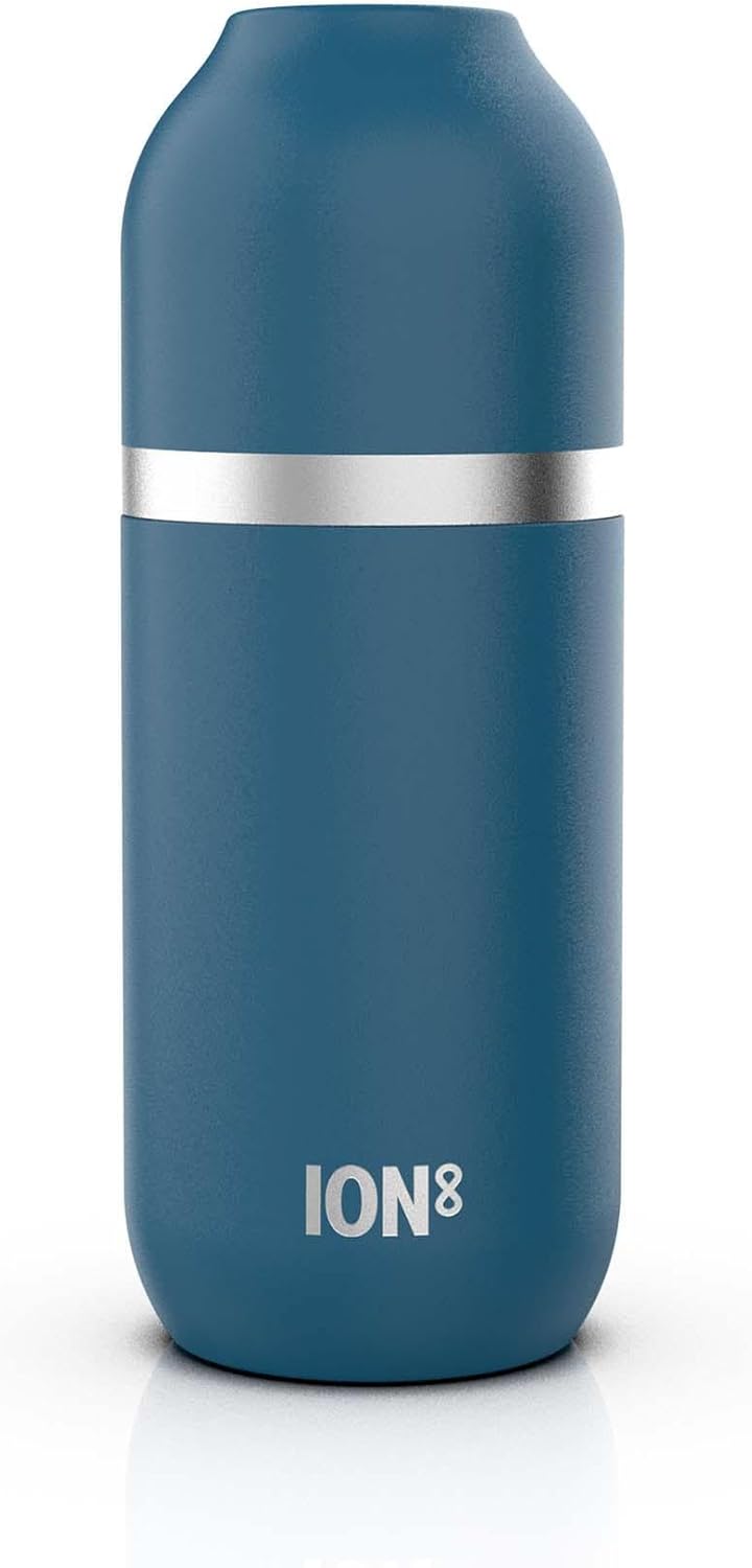 ION8 Vacuum Insulated ThermoShield Flask for Hot Drinks or Cold Drinks, Large Insulated Mug, 2 Cups Capacity, Magnetic Cap, and Soft Base Pad - Stylish and Eco-Friendly, Deep Teal