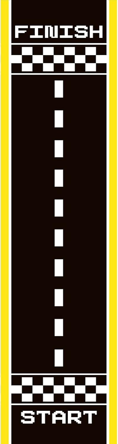 OOTSR 9.8ft Long Racetrack Floor Running Mat Race Car Party Decoration Supplies for Road Racing Car Theme, Birthday, Game, Sport (1 Piece)