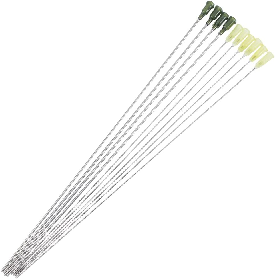 BENECREAT 10Pcs Blunt Tip Dispensing Needles with Luer Lock, 27cm/10.6IN