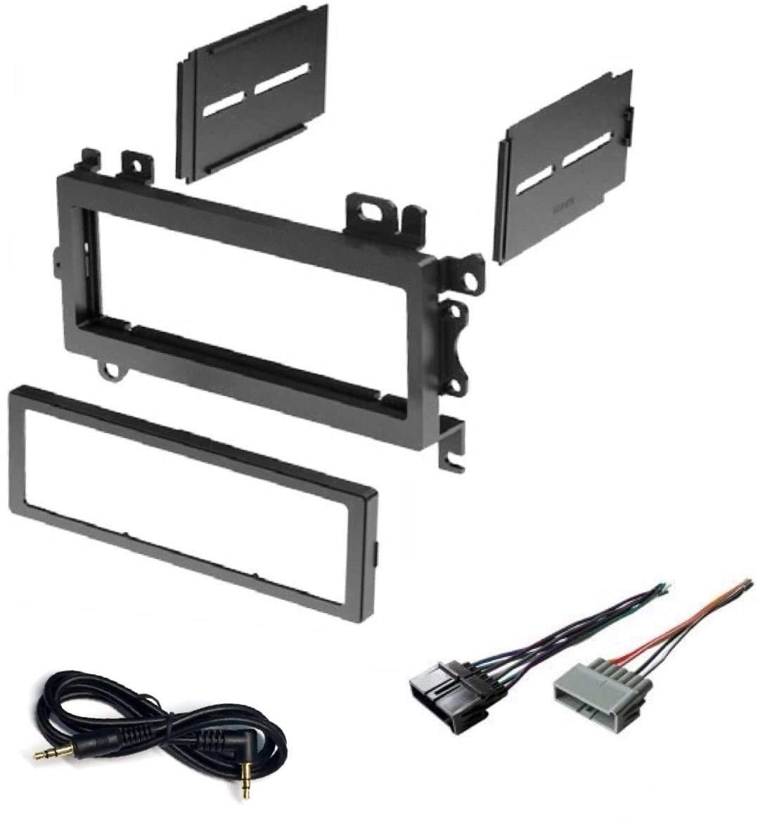 Car Stereo Dash Kit and Wire Harness for Installing a New Single Din Radio for 1997-2001 Jeep Cherokee, 1996-1998 Jeep Grand Cherokee, 1997-2002 Jeep Wrangler