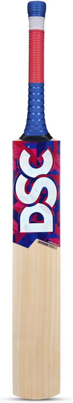 DSC Intense Zeal Cricket Bat For Mens and Boys | Material: Kashmir Willow | Lightweight | Free Cover | Ready to play | For Intermediate Player | Ideal For Leather Ball
