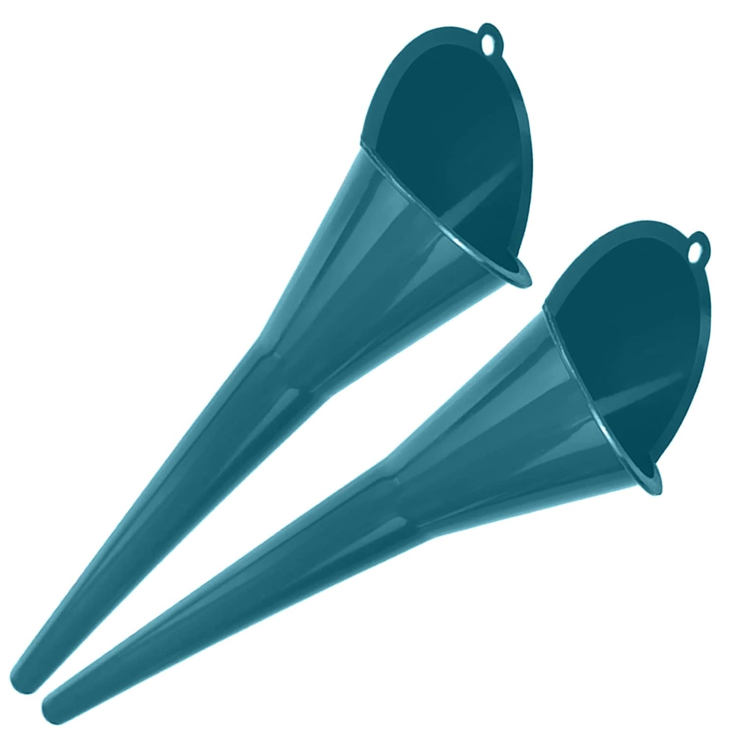 Plastic Long Neck Oil Funnels, for Filling Automotive Oil, Lubricants Engine Oils, Kerosene, Fuel, Diesel, Coolant & Other Liquids (2 Teal)