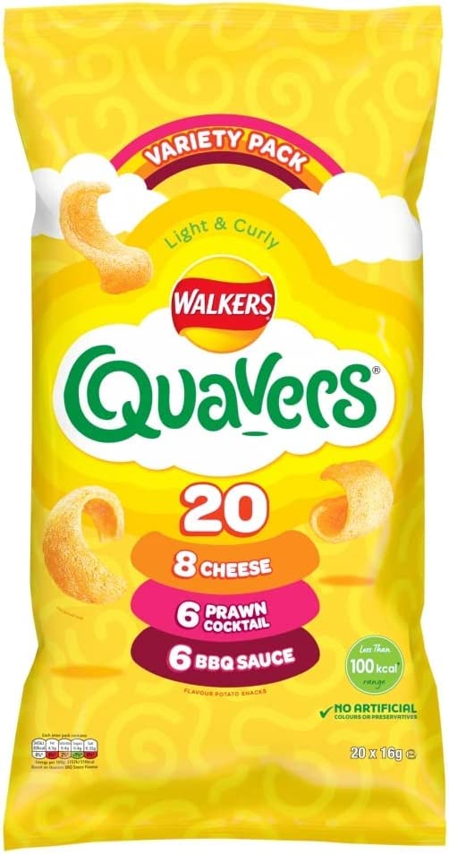 Walkers Quavers Variety Pack 20 x 16g in Premier Life Store Box