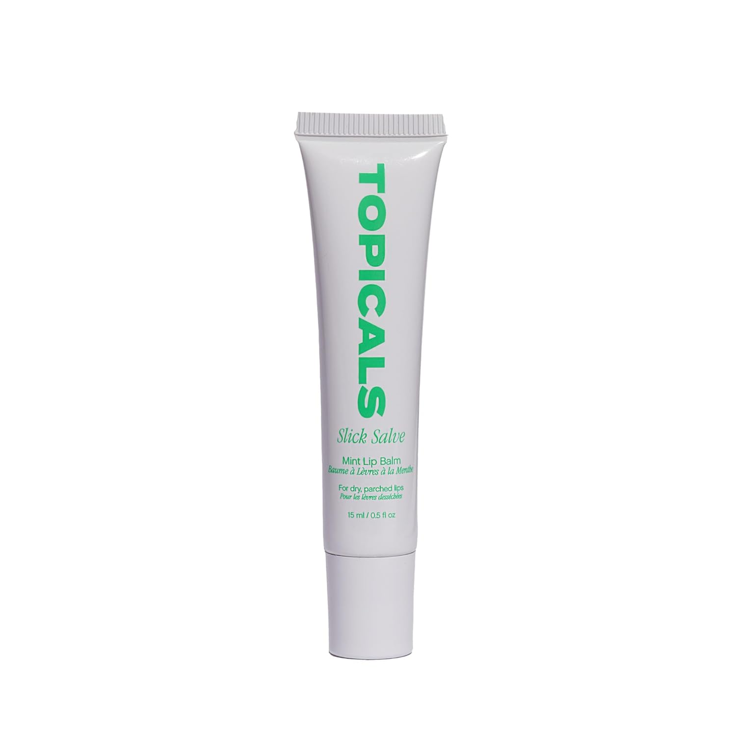 Topicals Slick Salve Mint Glossy Lip Balm | Soothes Discomfort, Strengthens Barrier and Provides Lasting Hydration & Relief | Vegan, Paraben-Free Formula with Hyaluronic Acid and Ceramides