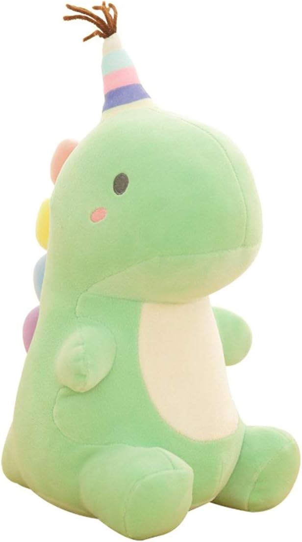 N /C Cartoon Dinosaur Plush Doll Cute Kids Stuffed Toys, Animal Plush Toy Pillows, Perfect Present for Children Adults (Green, 15cm*23cm)