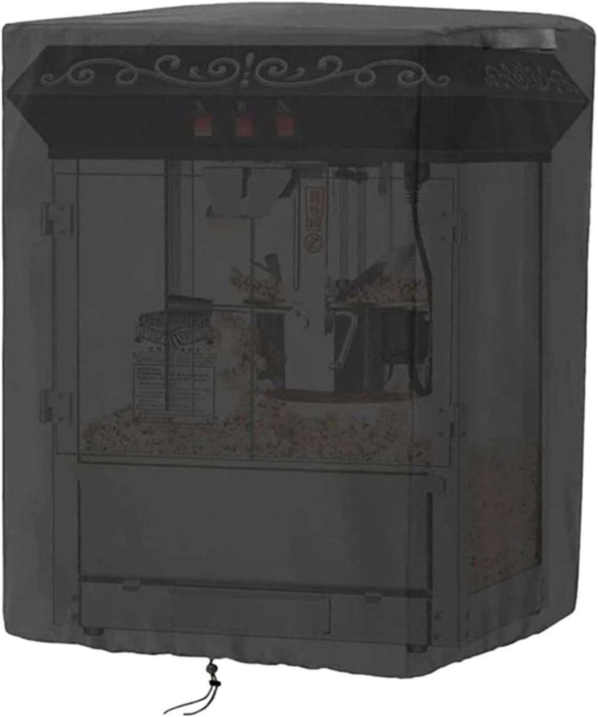 HavenDomicile Popcorn Machine Cover Waterproof Oxford Fabric Cart Protector With Drawstring For Commercial Concession Stand Equipment(C)