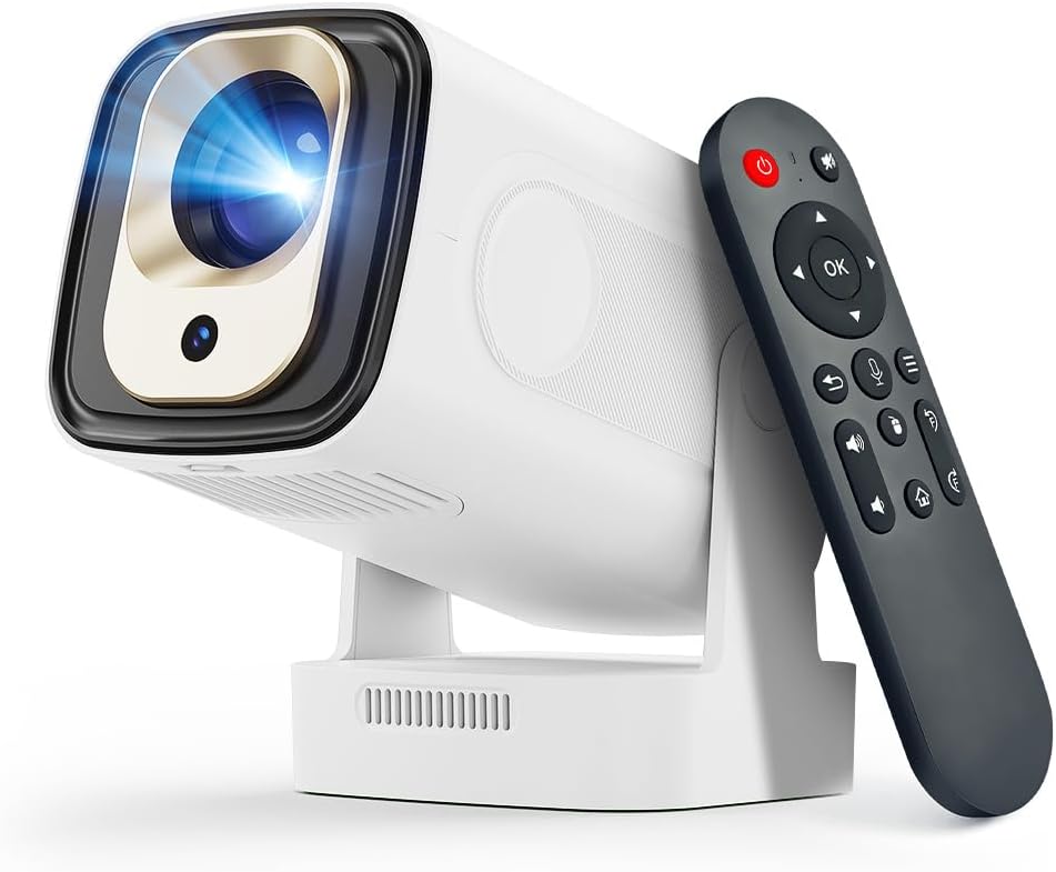 【Auto Focus&1080P】Magcubic Mini Smart Projector with 4K Support, Portable Projector with Wifi and Bluetooth, 5W Speaker, Built in Apps, Voice Control, Outdoor Movie Projector