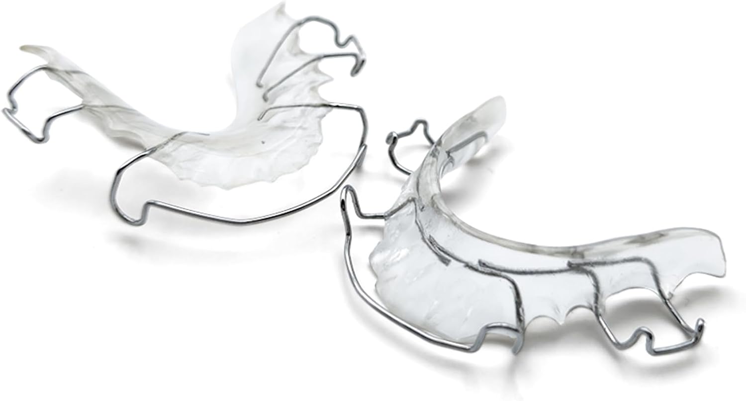 Custom Fit Hawley Retainer After Braces, Durable Dental Retainer, Upper & Lower Hawley Retainers for Teeth for Adults & Kids, 2 Pack