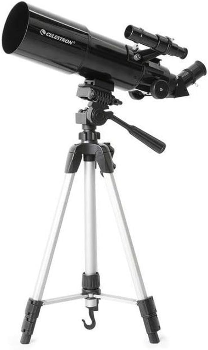 Celestron Travel Scope 80 Portable Refractor Telescope – 80mm Aperture, Fully-Coated Glass Optics – Includes Tripod, Smartphone Adapter, Backpack & Software – Ideal for Beginners & Travel