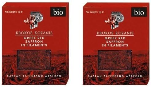 Krokos Kozanis Greek Red Saffron in Filaments 2x1g by Cooperative De Safran