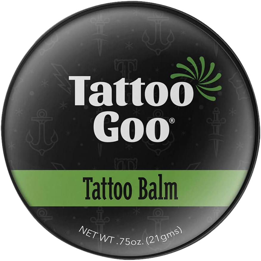 Tattoo Goo Original Aftercare Balm 21 g, Deep‑Moisture Natural Tattoo Aftercare & Colour Retention with Beeswax, Cocoa Butter & Vitamin E – Prevents Scabbing, Speeds Healing & Brightens Ink