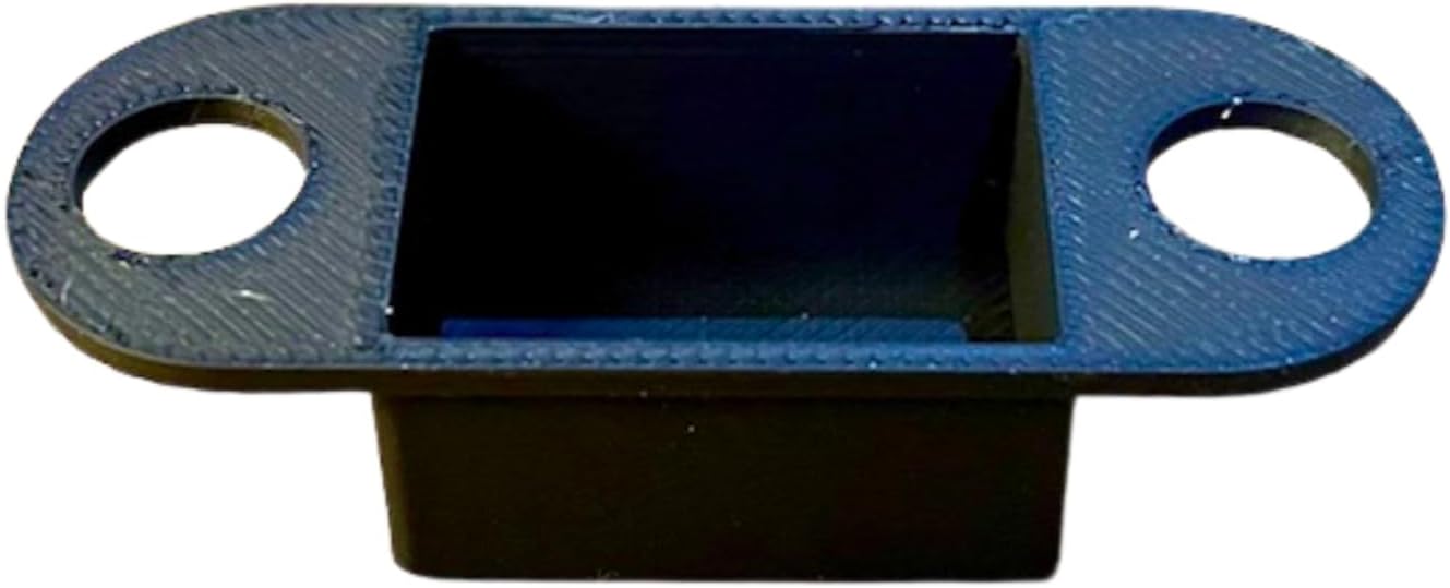 10x Pack Door Frame Strike Plate Dust Boxes – Black Plastic – Professional Quality – Easy Fit, Durable, – Fits Standard Latch Strike Plates -Durable Dust Boxes for Latch Plates