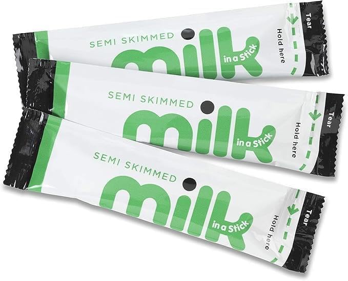 Lakeland UHT Semi-Skimmed Milk Sticks 10ml (Pack of 120) – Long-Life Portion Milk Sachets for Tea & Coffee | No Refrigeration Needed | Ideal for Office, Travel & Catering