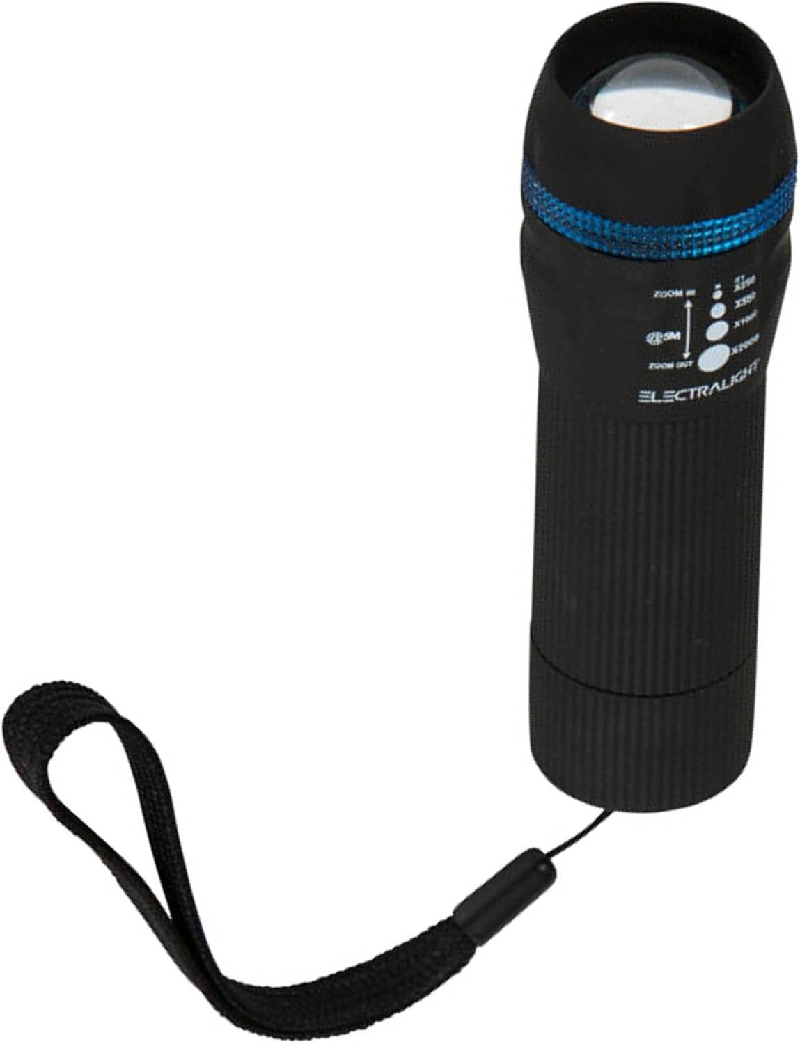 ELECTRALIGHT 65217 Blue Spot 1 W LED Rubberised Zoom Barrel Torch - Black