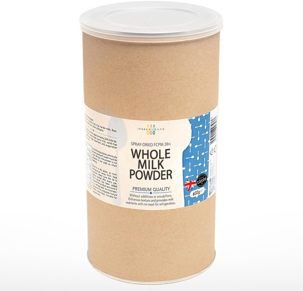 IB Premium Whole Milk Powder 600g | 100% Pure, No Additives or Emulsifiers, Bovaer-Free | Full Cream Fat (26%) Powdered Dried Milk | UK Product