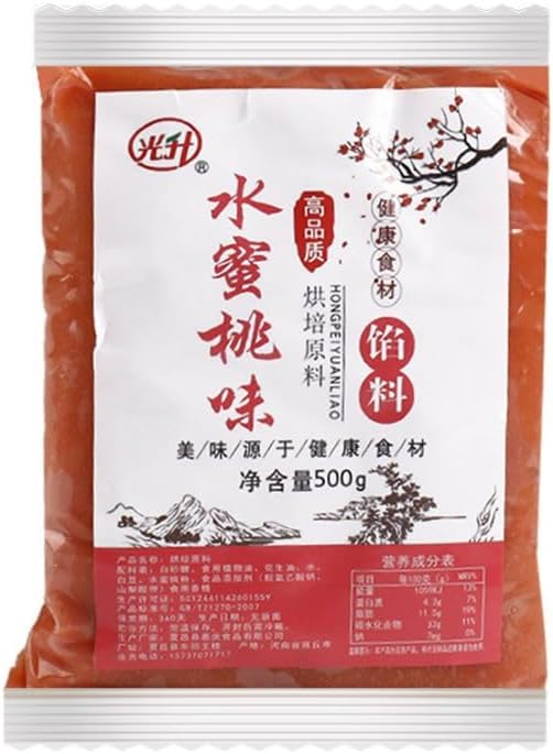 Mooncake Fillings 21 Taste 500G/17.65OZ/Bag,Fruit Matcha Red Bean Paste Stuffings,Bread Pastry Dilling,Baking Ingredients,Instant Meals & Sides,Potatoes Stuffings (Peach flavor,500g)